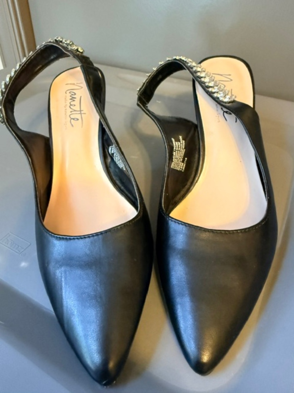 Nanette Lepore slingback pointed toe heels